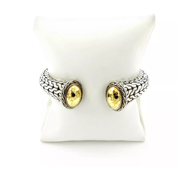 John Hardy Palu Collection Sterling Silver and 22K Kick Cuff Bracelet - Picture 1 of 5